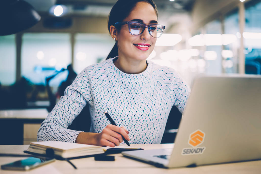 Woman on computer